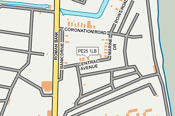 PE25 1LB map - OS OpenMap – Local (Ordnance Survey)
