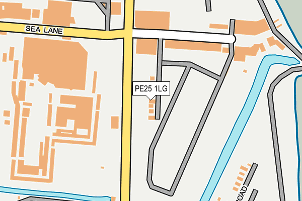 PE25 1LG map - OS OpenMap – Local (Ordnance Survey)