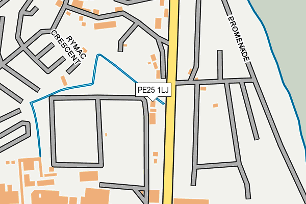PE25 1LJ map - OS OpenMap – Local (Ordnance Survey)