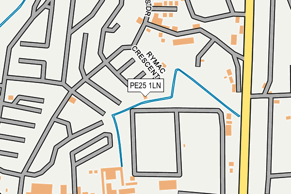 PE25 1LN map - OS OpenMap – Local (Ordnance Survey)