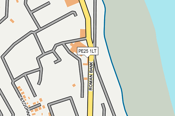 PE25 1LT map - OS OpenMap – Local (Ordnance Survey)