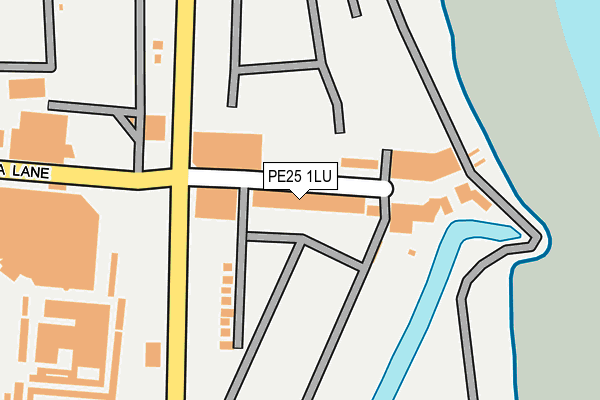 PE25 1LU map - OS OpenMap – Local (Ordnance Survey)