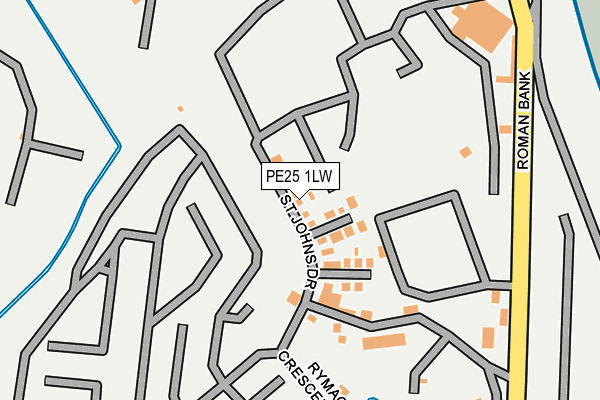 PE25 1LW map - OS OpenMap – Local (Ordnance Survey)