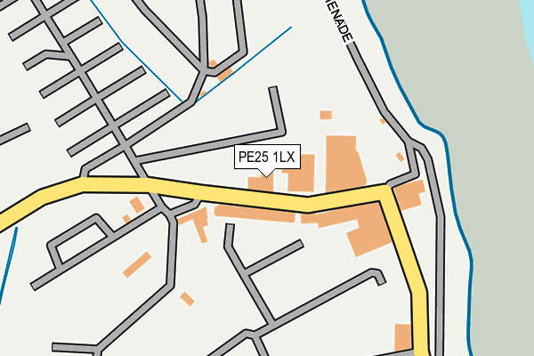 PE25 1LX map - OS OpenMap – Local (Ordnance Survey)