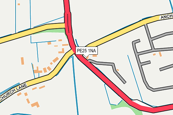 PE25 1NA map - OS OpenMap – Local (Ordnance Survey)