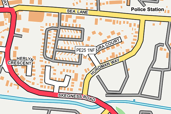 PE25 1NF map - OS OpenMap – Local (Ordnance Survey)