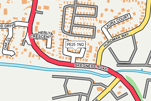 PE25 1NQ map - OS OpenMap – Local (Ordnance Survey)