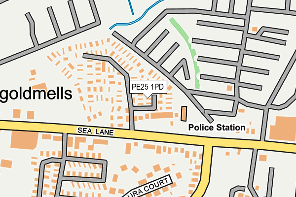 PE25 1PD map - OS OpenMap – Local (Ordnance Survey)