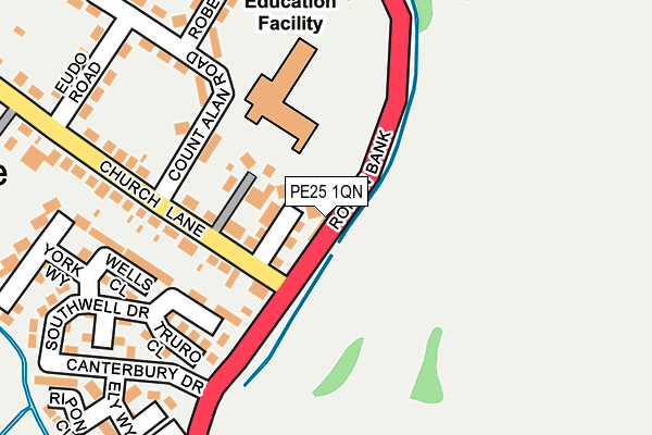 PE25 1QN map - OS OpenMap – Local (Ordnance Survey)