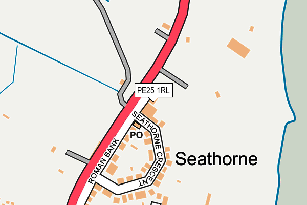 PE25 1RL map - OS OpenMap – Local (Ordnance Survey)