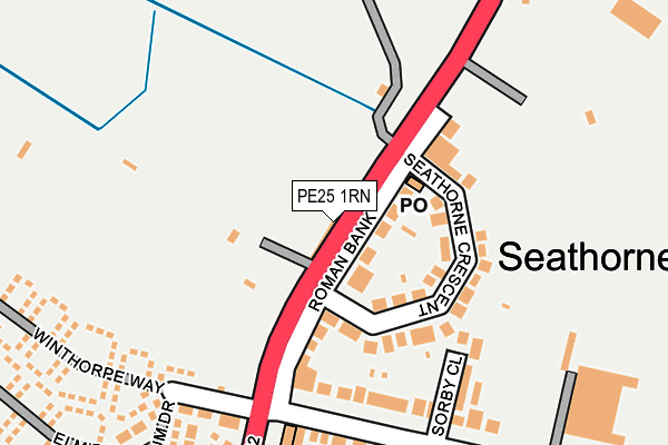 PE25 1RN map - OS OpenMap – Local (Ordnance Survey)
