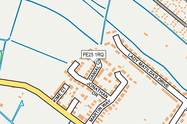 PE25 1RQ map - OS OpenMap – Local (Ordnance Survey)