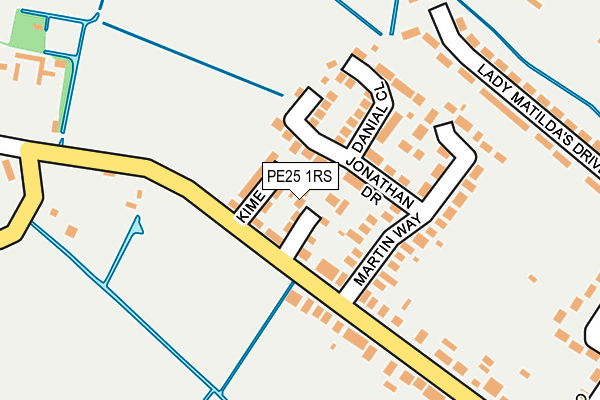 PE25 1RS map - OS OpenMap – Local (Ordnance Survey)