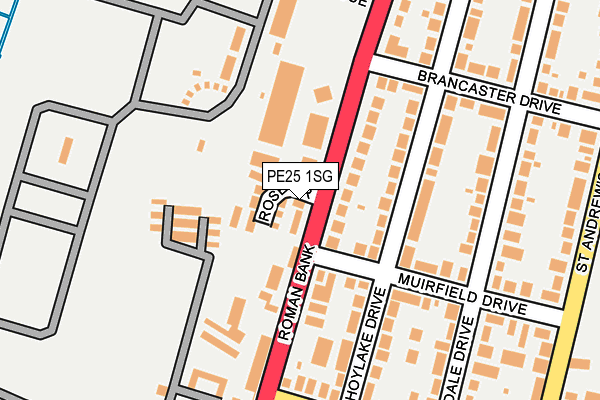 PE25 1SG map - OS OpenMap – Local (Ordnance Survey)