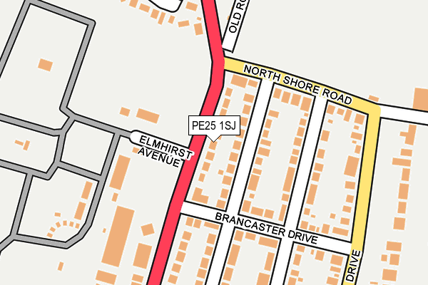PE25 1SJ map - OS OpenMap – Local (Ordnance Survey)