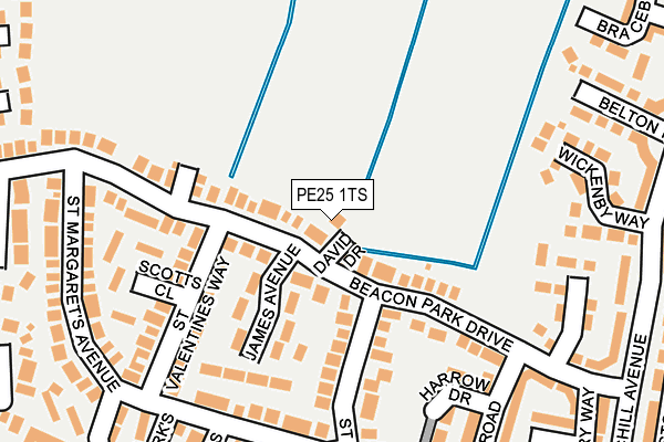 PE25 1TS map - OS OpenMap – Local (Ordnance Survey)