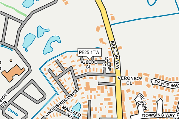 PE25 1TW map - OS OpenMap – Local (Ordnance Survey)