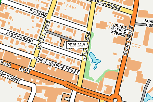 PE25 2AW map - OS OpenMap – Local (Ordnance Survey)
