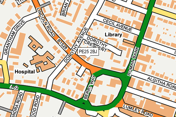 PE25 2BJ map - OS OpenMap – Local (Ordnance Survey)