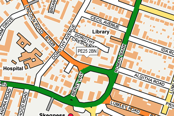 PE25 2BN map - OS OpenMap – Local (Ordnance Survey)