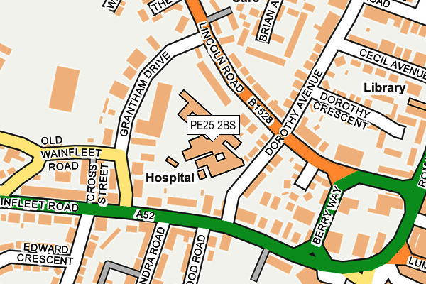 PE25 2BS map - OS OpenMap – Local (Ordnance Survey)