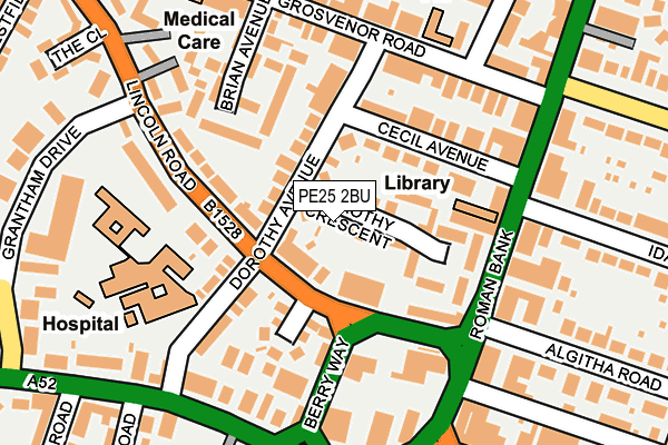 PE25 2BU map - OS OpenMap – Local (Ordnance Survey)