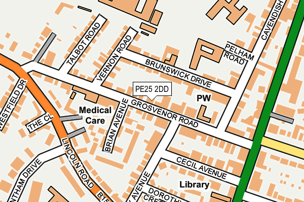 PE25 2DD map - OS OpenMap – Local (Ordnance Survey)