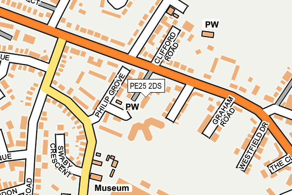 PE25 2DS map - OS OpenMap – Local (Ordnance Survey)