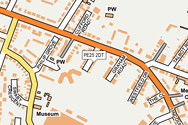 PE25 2DT map - OS OpenMap – Local (Ordnance Survey)
