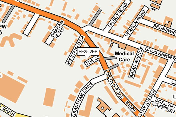 PE25 2EB map - OS OpenMap – Local (Ordnance Survey)