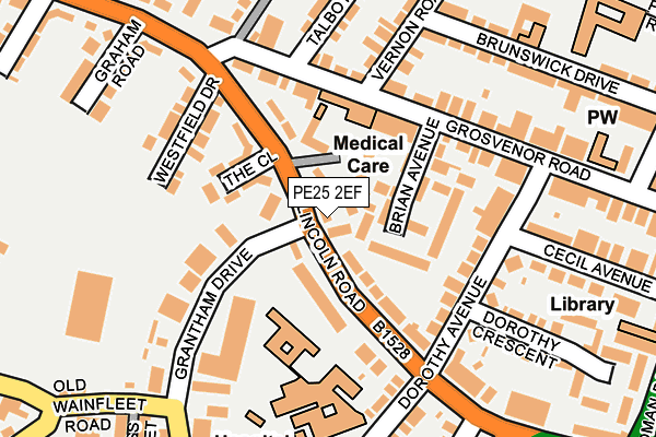 PE25 2EF map - OS OpenMap – Local (Ordnance Survey)