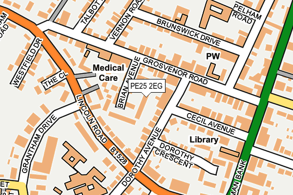 PE25 2EG map - OS OpenMap – Local (Ordnance Survey)