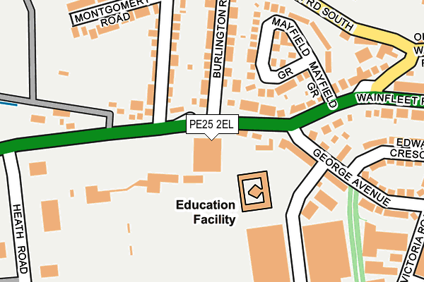 PE25 2EL map - OS OpenMap – Local (Ordnance Survey)