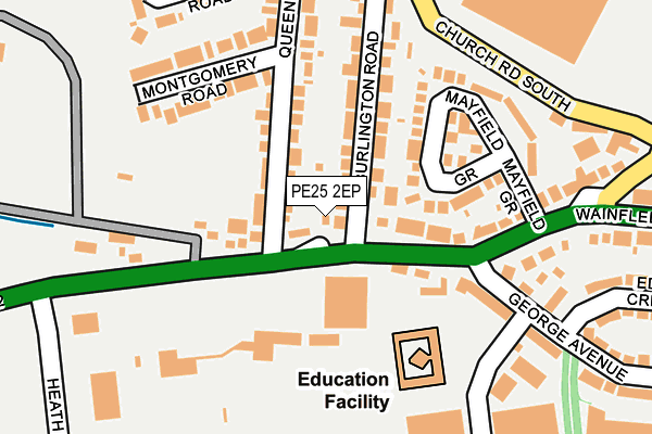 PE25 2EP map - OS OpenMap – Local (Ordnance Survey)