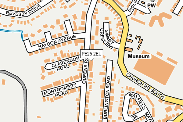 PE25 2EU map - OS OpenMap – Local (Ordnance Survey)