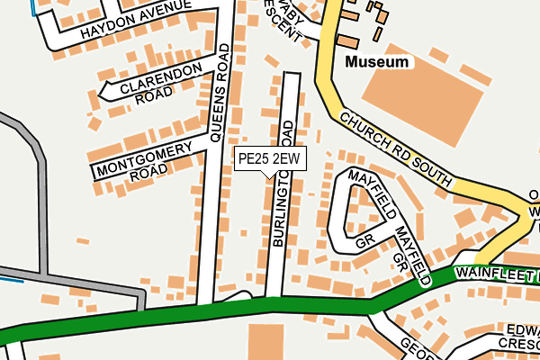 PE25 2EW map - OS OpenMap – Local (Ordnance Survey)