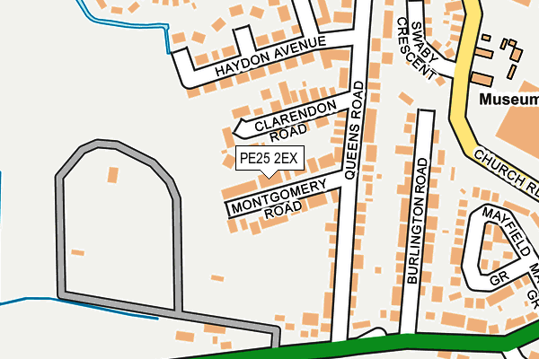 PE25 2EX map - OS OpenMap – Local (Ordnance Survey)