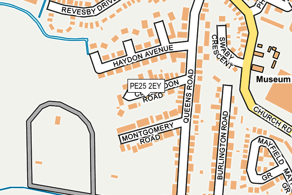 PE25 2EY map - OS OpenMap – Local (Ordnance Survey)