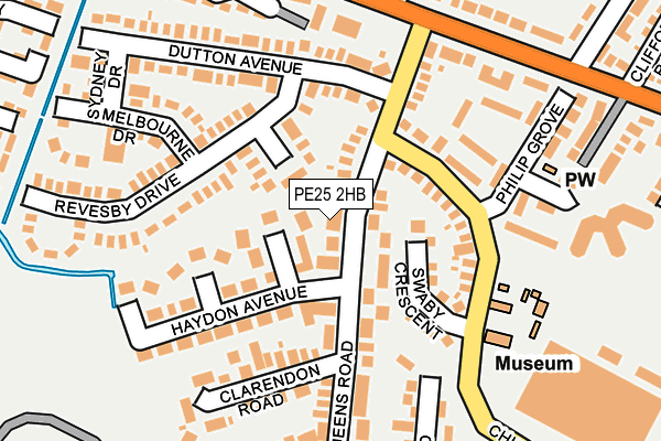 PE25 2HB map - OS OpenMap – Local (Ordnance Survey)