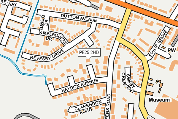 PE25 2HD map - OS OpenMap – Local (Ordnance Survey)