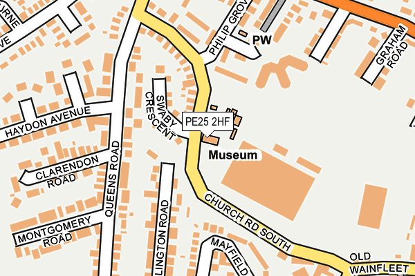 PE25 2HF map - OS OpenMap – Local (Ordnance Survey)