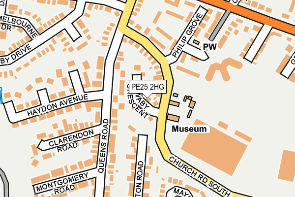 PE25 2HG map - OS OpenMap – Local (Ordnance Survey)