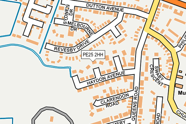 PE25 2HH map - OS OpenMap – Local (Ordnance Survey)