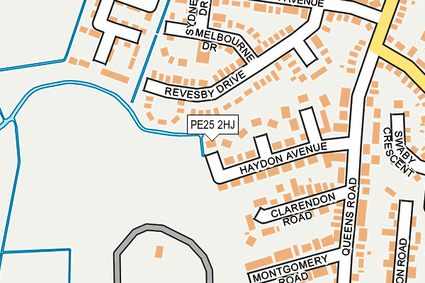 PE25 2HJ map - OS OpenMap – Local (Ordnance Survey)