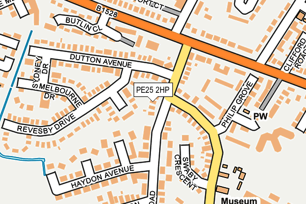 PE25 2HP map - OS OpenMap – Local (Ordnance Survey)
