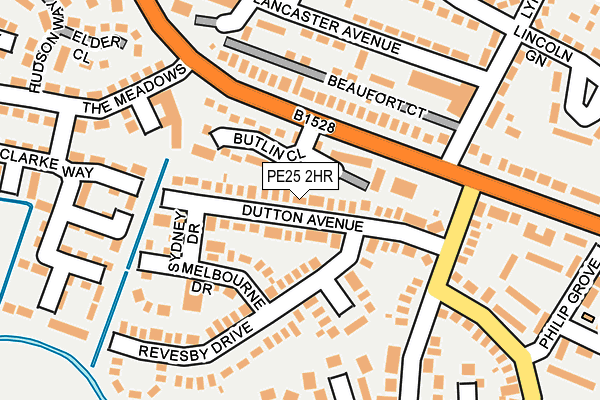 PE25 2HR map - OS OpenMap – Local (Ordnance Survey)