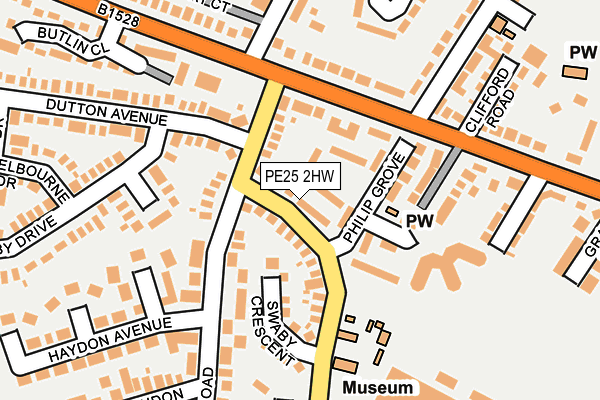 PE25 2HW map - OS OpenMap – Local (Ordnance Survey)