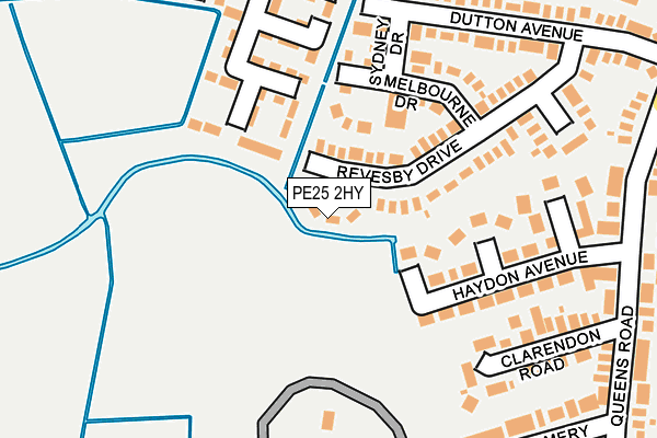 PE25 2HY map - OS OpenMap – Local (Ordnance Survey)