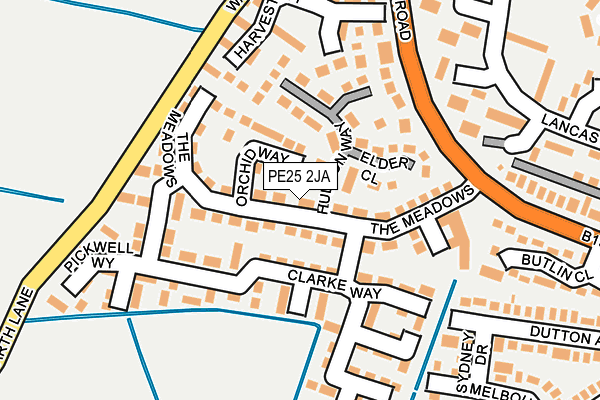 PE25 2JA map - OS OpenMap – Local (Ordnance Survey)