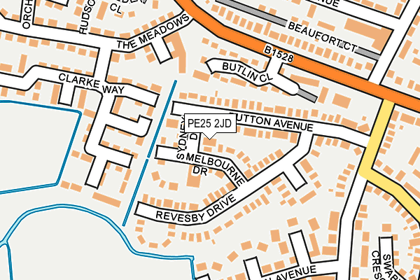 PE25 2JD map - OS OpenMap – Local (Ordnance Survey)